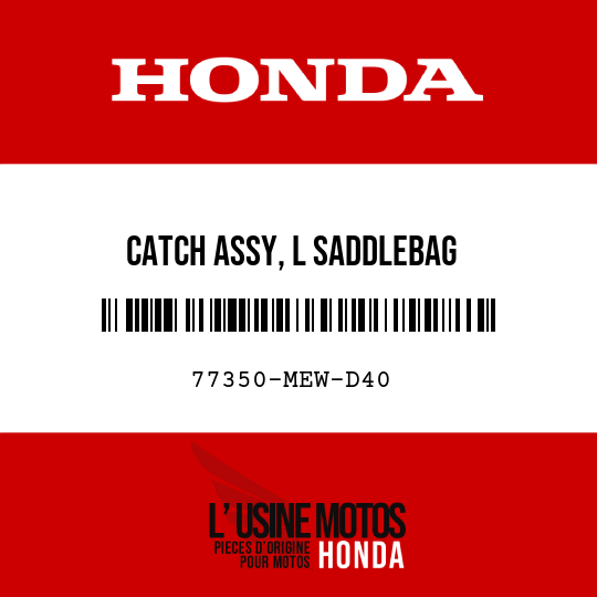 image de 77350-MEW-D40 CATCH ASSY, L SADDLEBAG