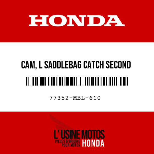 image de 77352-MBL-610 CAM, L SADDLEBAG CATCH SECOND