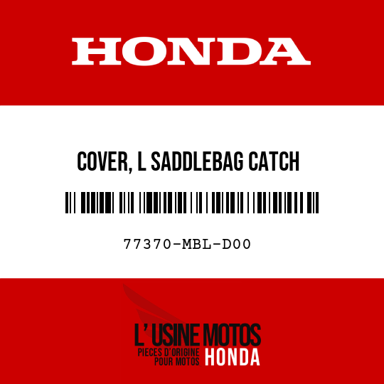image de 77370-MBL-D00 COVER, L SADDLEBAG CATCH