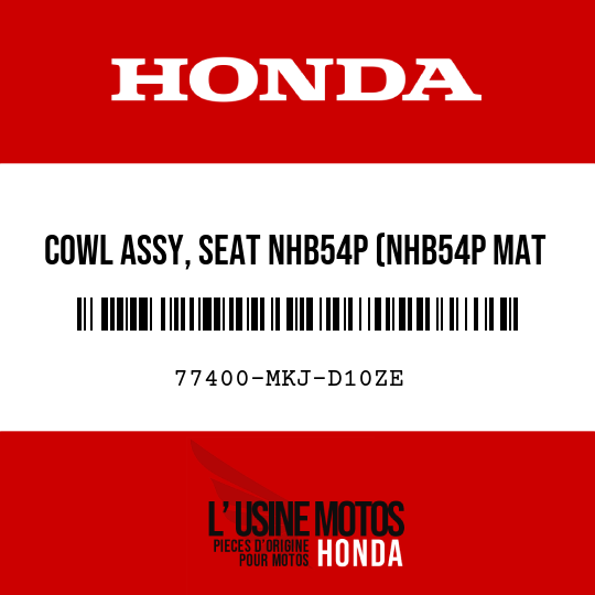 image de 77400-MKJ-D10ZE COWL ASSY, SEAT NHB54P (NHB54P MAT PEARL GLARE WHITE)