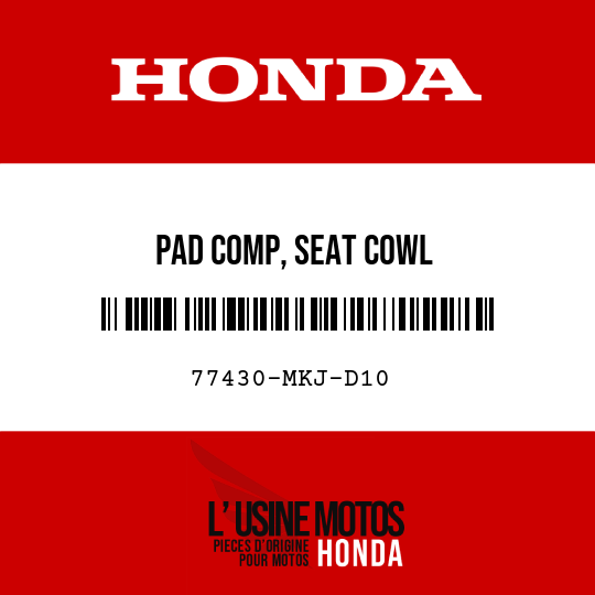 image de 77430-MKJ-D10 PAD COMP, SEAT COWL