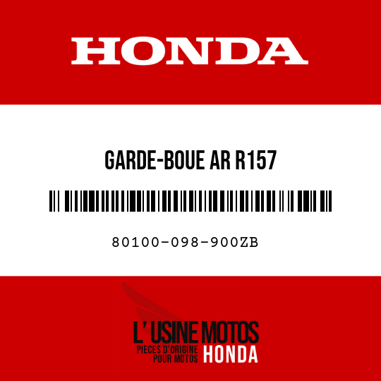 image de 80100-098-900ZB GARDE-BOUE AR R157