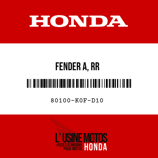image de 80100-K0F-D10 FENDER A, RR