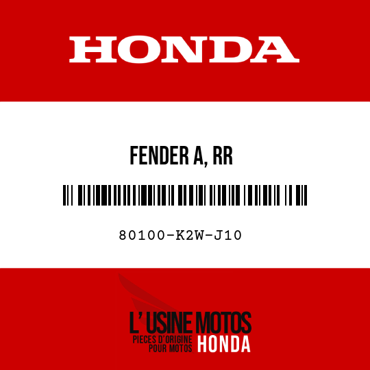 image de 80100-K2W-J10 FENDER A, RR
