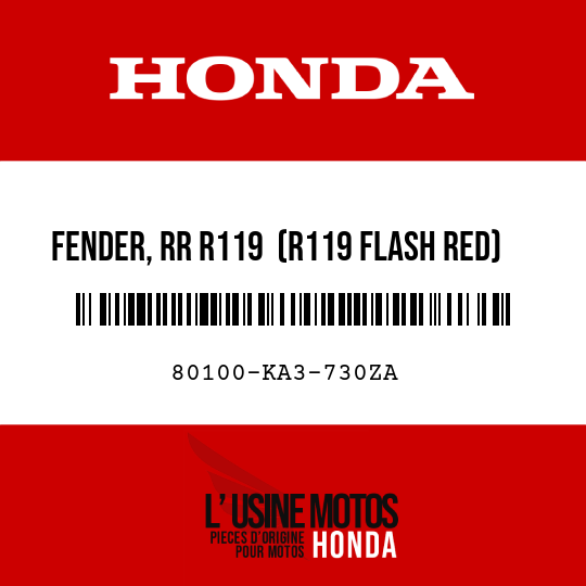 image de 80100-KA3-730ZA FENDER, RR R119  (R119 FLASH RED)