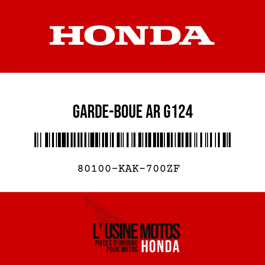 image de 80100-KAK-700ZF GARDE-BOUE AR G124 