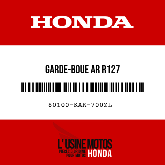 image de 80100-KAK-700ZL GARDE-BOUE AR R127 