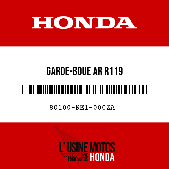 image de 80100-KE1-000ZA GARDE-BOUE AR R119 