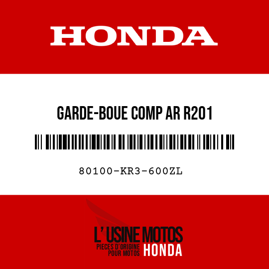 image de 80100-KR3-600ZL GARDE-BOUE COMP AR R201 