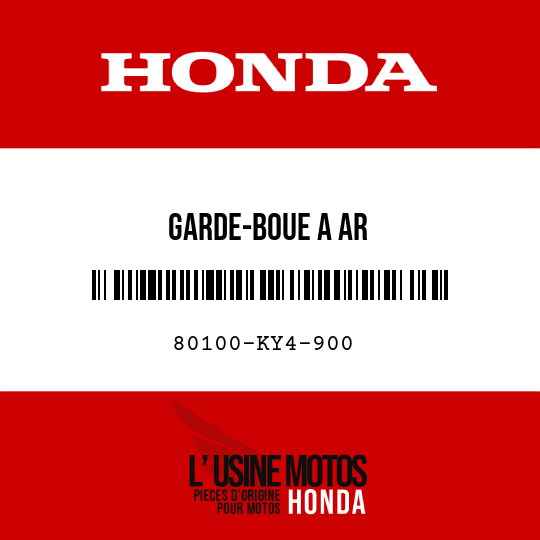 image de 80100-KY4-900 GARDE-BOUE A AR