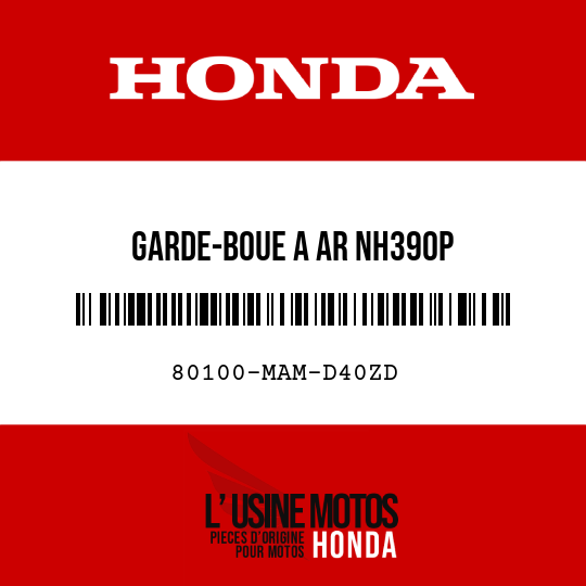image de 80100-MAM-D40ZD GARDE-BOUE A AR NH390P 