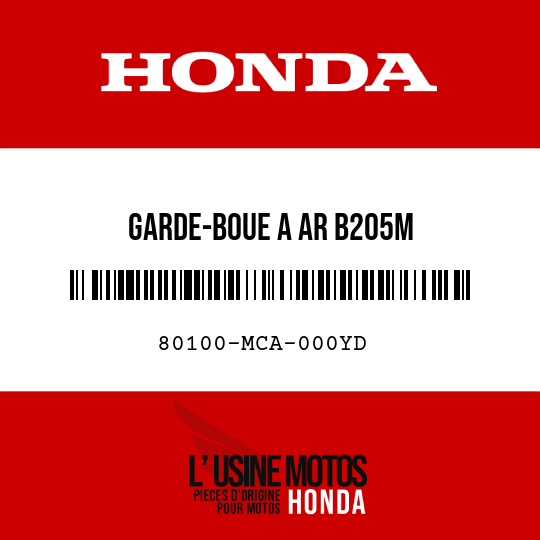 image de 80100-MCA-000YD GARDE-BOUE A AR B205M