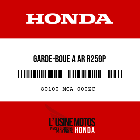 image de 80100-MCA-000ZC GARDE-BOUE A AR R259P 