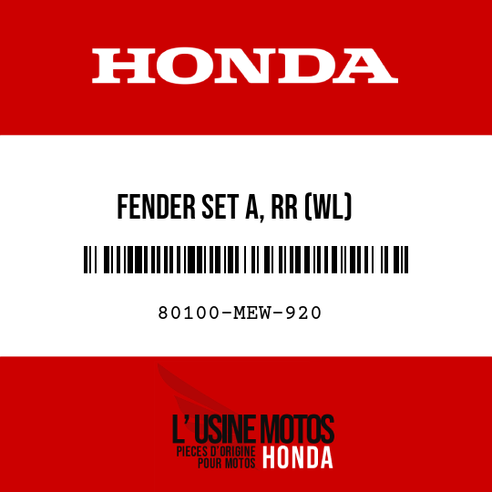 image de 80100-MEW-920 FENDER SET A, RR (WL)