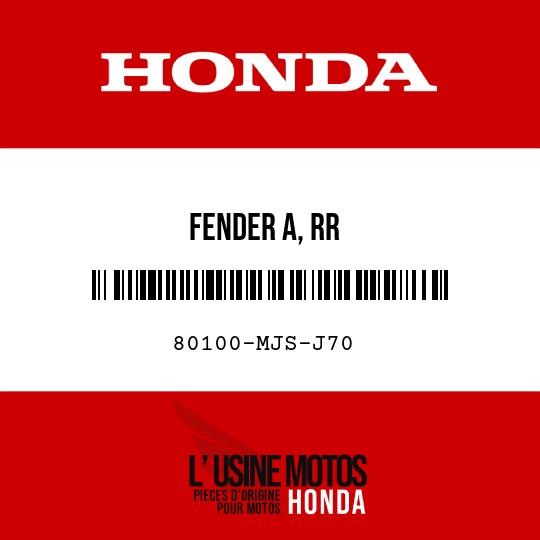 image de 80100-MJS-J70 FENDER A, RR