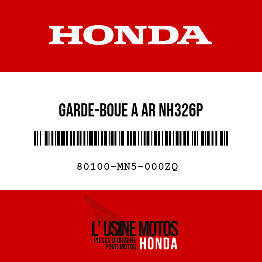 image de 80100-MN5-000ZQ GARDE-BOUE A AR NH326P 