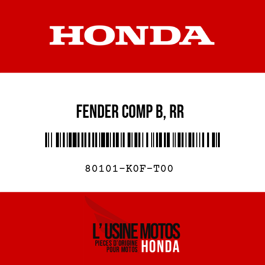 image de 80101-K0F-T00 FENDER COMP B, RR