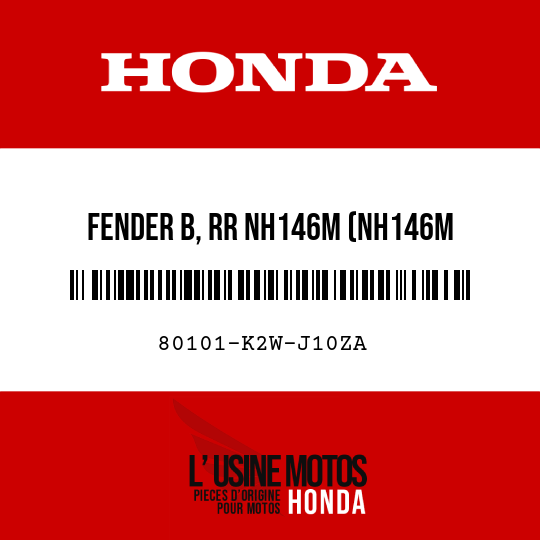 image de 80101-K2W-J10ZA FENDER B, RR NH146M (NH146M ACCURATE SILVER METALLIC)