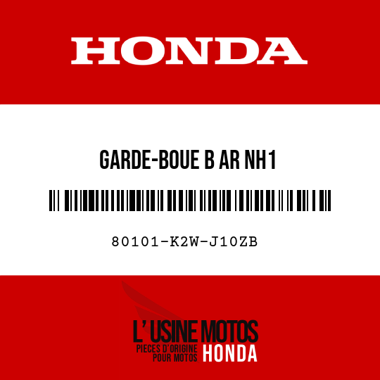 image de 80101-K2W-J10ZB GARDE-BOUE B AR NH1