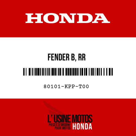 image de 80101-KPP-T00 FENDER B, RR