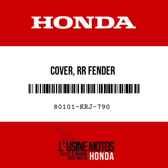 image de 80101-KRJ-790 COVER, RR FENDER