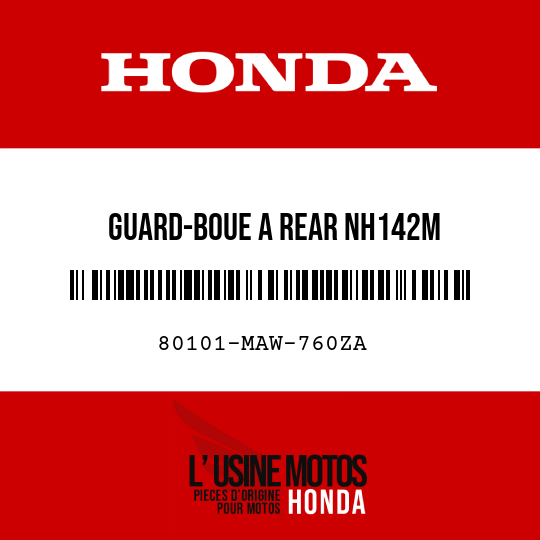 image de 80101-MAW-760ZA GUARD-BOUE A REAR NH142M