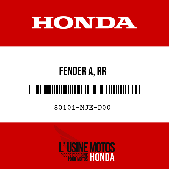 image de 80101-MJE-D00 FENDER A, RR
