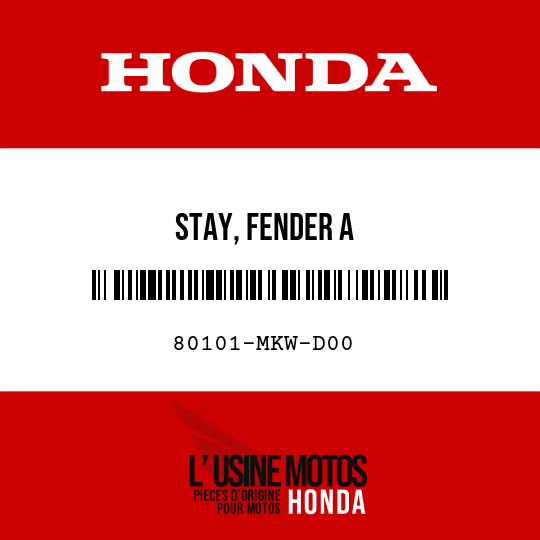 image de 80101-MKW-D00 STAY, FENDER A