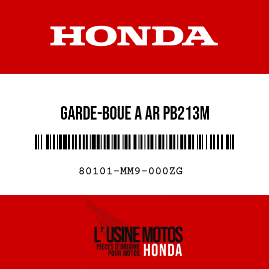 image de 80101-MM9-000ZG GARDE-BOUE A AR PB213M