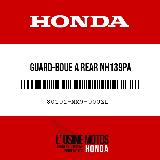 image de 80101-MM9-000ZL GUARD-BOUE A REAR NH139PA