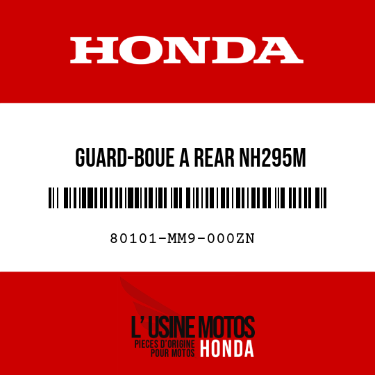 image de 80101-MM9-000ZN GUARD-BOUE A REAR NH295M