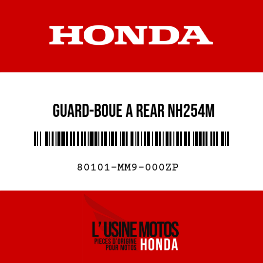 image de 80101-MM9-000ZP GUARD-BOUE A REAR NH254M