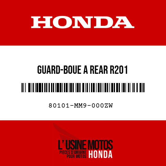 image de 80101-MM9-000ZW GUARD-BOUE A REAR R201