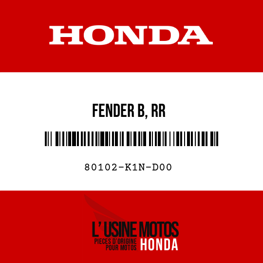 image de 80102-K1N-D00 FENDER B, RR