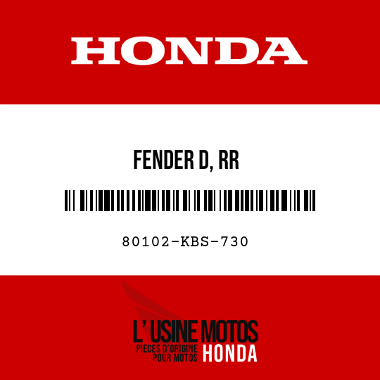 image de 80102-KBS-730 FENDER D, RR