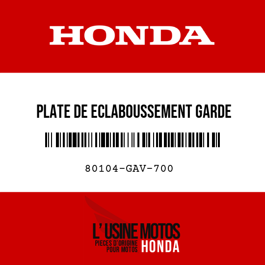 image de 80104-GAV-700 PLATE DE ECLABOUSSEMENT GARDE