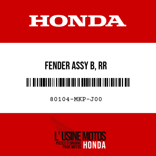 image de 80104-MKP-J00 FENDER ASSY B, RR