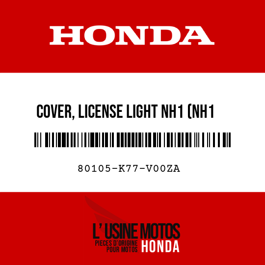 image de 80105-K77-V00ZA COVER, LICENSE LIGHT NH1 (NH1 BLACK)