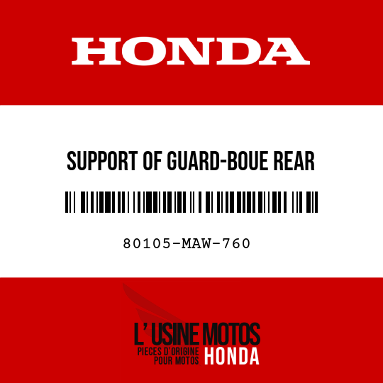 image de 80105-MAW-760 SUPPORT OF GUARD-BOUE REAR