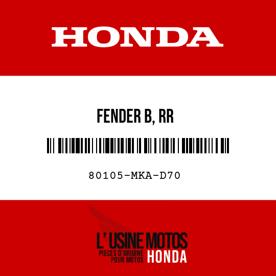 image de 80105-MKA-D70 FENDER B, RR