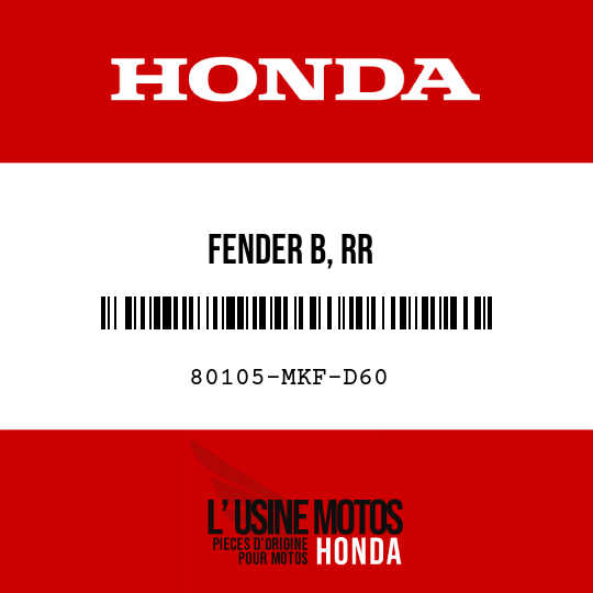 image de 80105-MKF-D60 FENDER B, RR