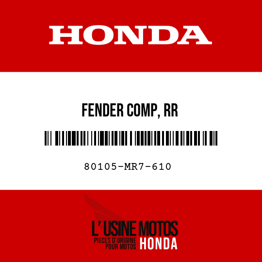 image de 80105-MR7-610 FENDER COMP, RR