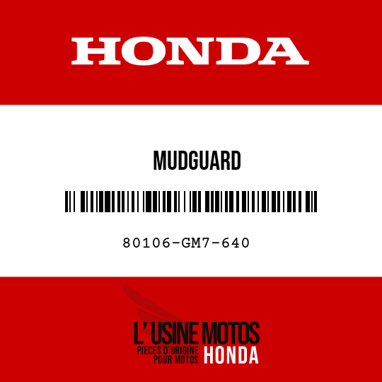 image de 80106-GM7-640 MUDGUARD
