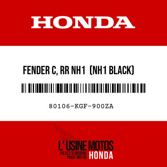 image de 80106-KGF-900ZA FENDER C, RR NH1  (NH1 BLACK)