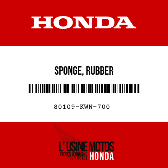 image de 80109-KWN-700 SPONGE, RUBBER