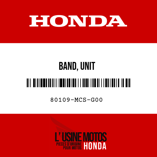 image de 80109-MCS-G00 BAND, UNIT