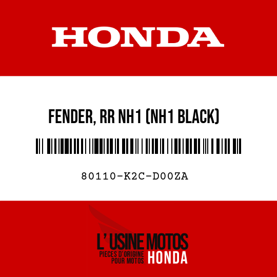 image de 80110-K2C-D00ZA FENDER, RR NH1 (NH1 BLACK)
