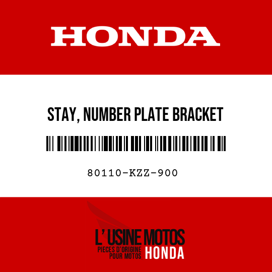 image de 80110-KZZ-900 STAY, NUMBER PLATE BRACKET