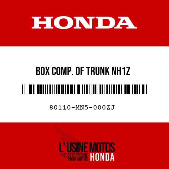 image de 80110-MN5-000ZJ BOX COMP. OF TRUNK NH1Z