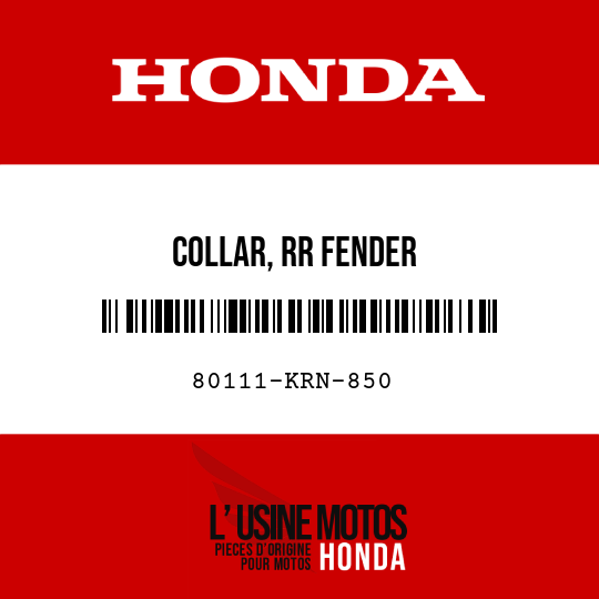 image de 80111-KRN-850 COLLAR, RR FENDER
